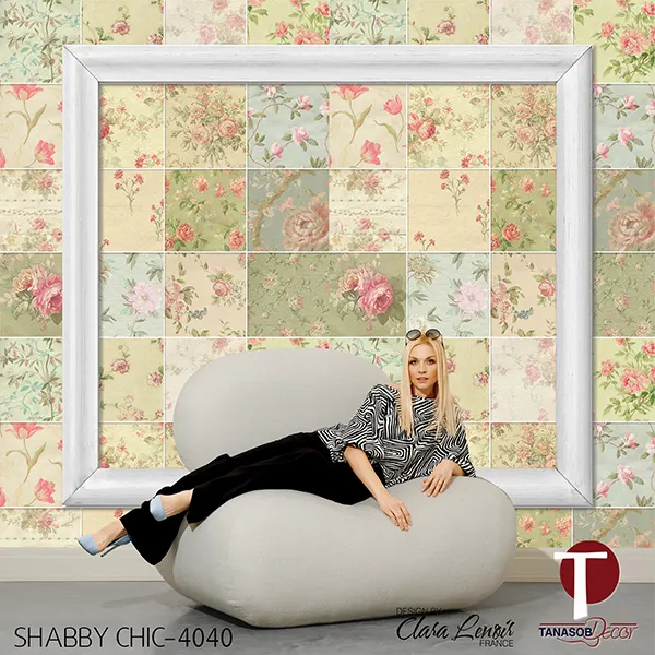 Shabby Chic Wall Design Model 4040